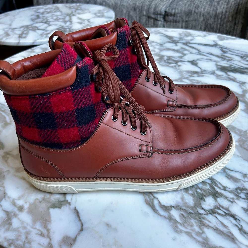 Louis Vuitton sneakers leather and plaid
